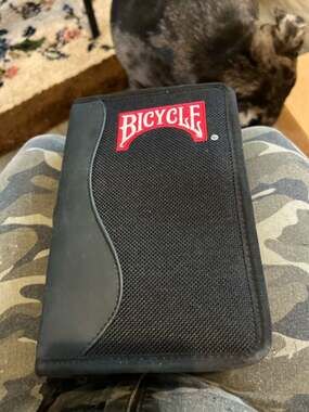 Bicycle Travel Poker Set 200 Poker Chips, Playing Cards, and Black Zipper Case